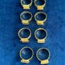 Set of 14 gold tone adjustable rings Image 2