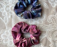 Scrunchies hair bubble velour multicolour