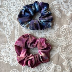 Scrunchies hair bubble velour multicolour