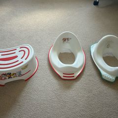 Toilet training seats and step