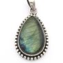 Vintage 925 Sterling Silver Labradorite Pendant Image 3