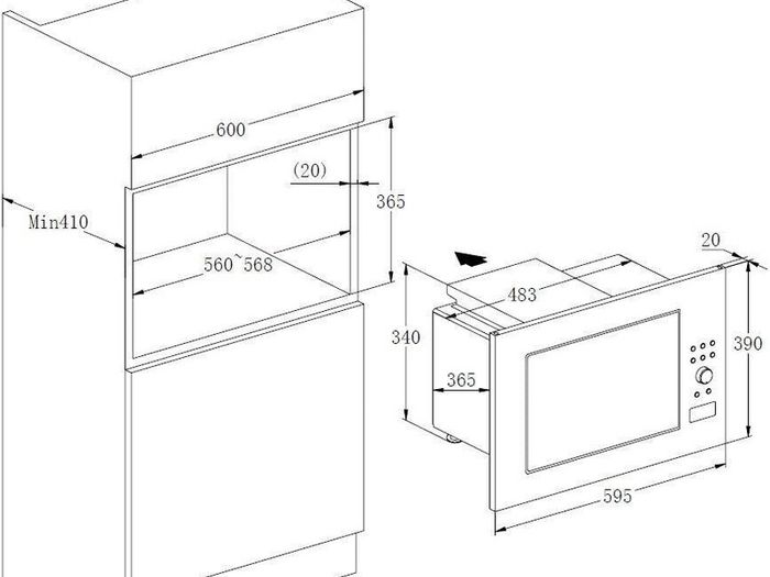 Built-In Microwave 900W German Quality PKM Brand New