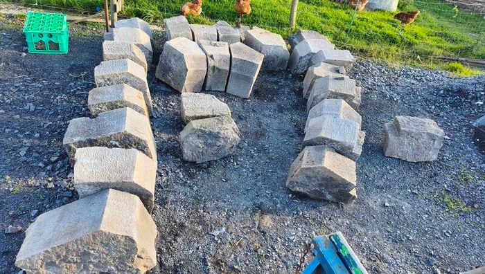Reclaimed limestone handcut arch