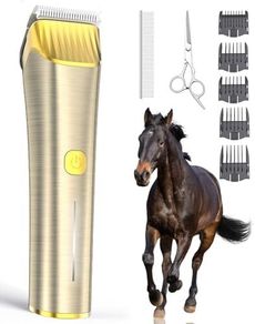 Professional Horse Clippers for All Coat Types Rooming Kit with scissors/steel comb