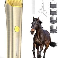 Professional Horse Clippers for All Coat Types Rooming Kit with scissors/steel comb