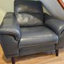 Leather Sofas - 3  + 2 seater, chair, footstool Image 3