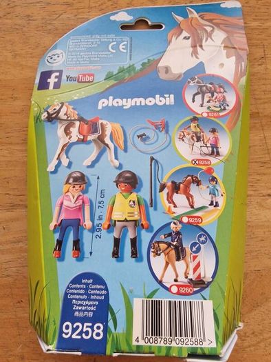 BRAND NEW Playmobil Country 9258 Riding Instructor Horse & Student Action Figure