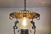 Vintage French Copper 1970s ceiling light