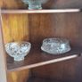 mahogany coffee table and 6 chairs, corner cabinet , 3 crystal bowls Image 7