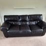 Sofa- 3 seater, 2 seater & 1 seater brown leather sofas Image 2