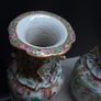 Pair of Vintage Chinese Hand Painted Porcelain Vases 23cm Image 2