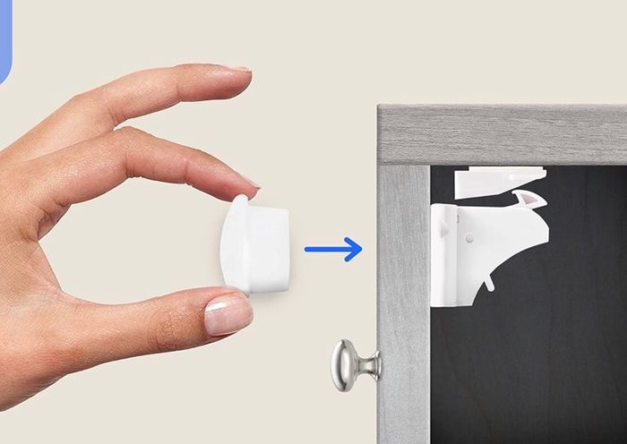 Cupboard Locks for Children- Pack of 20 Magnetic, Child Safety Lock Latches with 3 Keys for Kitchen Cupboards and Drawers - Baby Safety Products