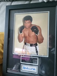 Muhammad Ali signed framed picture with coa