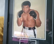 Muhammad Ali signed framed picture with coa
