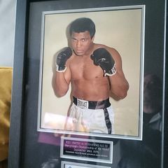 Muhammad Ali signed framed picture with coa