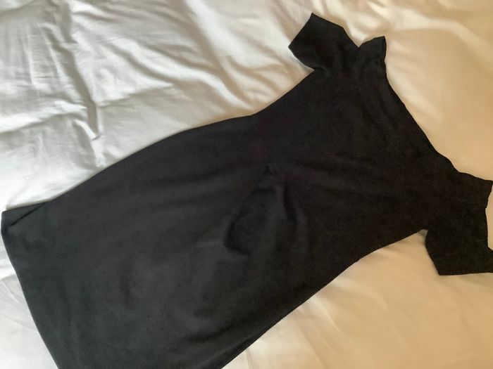 Stunning Italian Designer Byblos Dress black bateau neckline 14