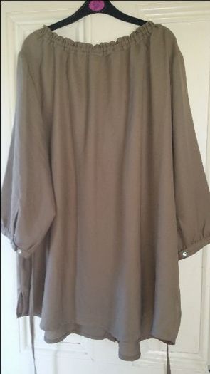Jeffrey and Paula Dark beige plus size blouse size UK24 EU52 Postage included