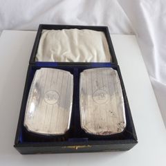 Sterling silver Art Deco 1925 clothes brushes boxed