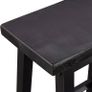 Basics Set of 2 Solid Wood Kitchen Counter Bar Stool, Dining Chair, Easy Assembly, Modern, 74 cm Tall, Black Image 4