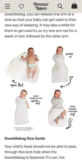 Swaddle Bag Tommee Tippee (2.5 TOG)