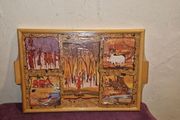 Hand made African Batik coasters with tray