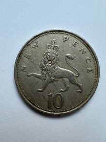 Old English Coin, 10 pence 1971 English