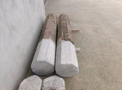 Pair of sandstone gateposts