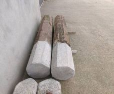 Pair of sandstone gateposts