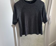 Black Shimmer Top size 8