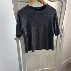 Black Shimmer Top size 8