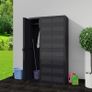 Garden Storage Cabinet with 4 Shelves Black Image 2
