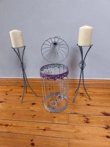 cast iron candle holders