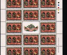 1987 Christmas Commemorative Stamp Sheetlet Mint Never Hinged (MNH)