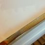 Gold Metal Side Table / Console Table Cracked Top Image 3