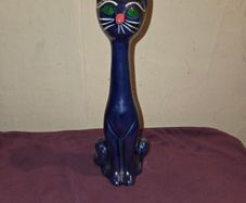 Mid Century Lustreware Ceramic Cat Statue