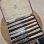 Antique Weir&Co wicklow st. DUBLIN  Silver/plated stainless steel dinner knives boxed set Image 3