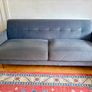 3 seater dark blue/grey sofa Image 2