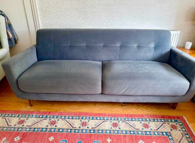 3 seater dark blue/grey sofa