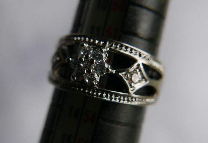 Vintage White Sapphire Floral Ring