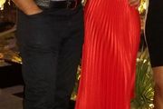 WHISTLES red satin pleated midi skirt - Sz 16 UK - Rrp 129 sterling