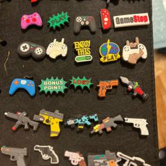 Gamer / gun croc charms