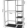 Fabric Wardrobe - 110 x 45 x 175 cm Image 7