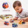 12 PCS Construction Toy Pull Back Digger Mini Vehicles Excavator Bulldozer Truck Toy For Kids Boy Girl Toddlers Party Favor Cake Decorations birthday gift Image 2