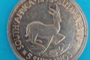 South Africa 1949 Uncirclulated FIVE SHILLING Silver Coin