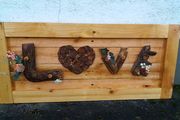 Rustic Driftwood "LOVE" Woodart Display