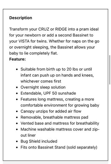 UPPAbaby bassinet