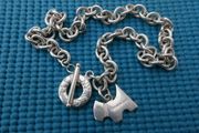 Vintage Tiffany &amp; Co Sterling Silver 925 Scottie Terrier Charm Pendant &amp; Necklace 17 inch long Toggle 62,1g