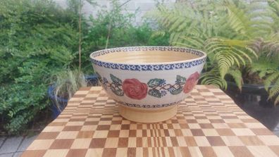 Beautiful Nicholas Mosse Large Bowl in the Popular but Discontinued Kilfane Rose Pattern, Circa 1996-2004