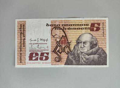 Scotus 5 Pound 1987 Ireland Banknote