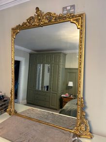 Large ornate gilt mirror